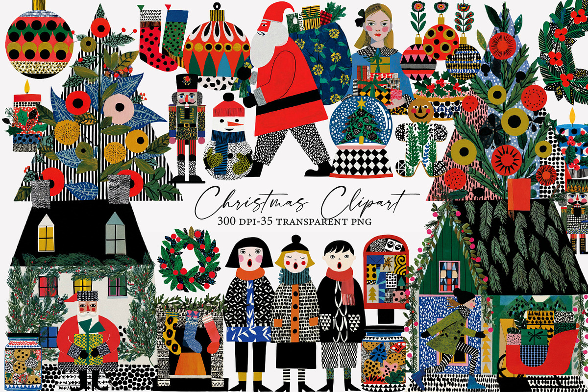 Watercolor Christmas Clipart, an Illustration by Designworld (Photo 1 of 5)