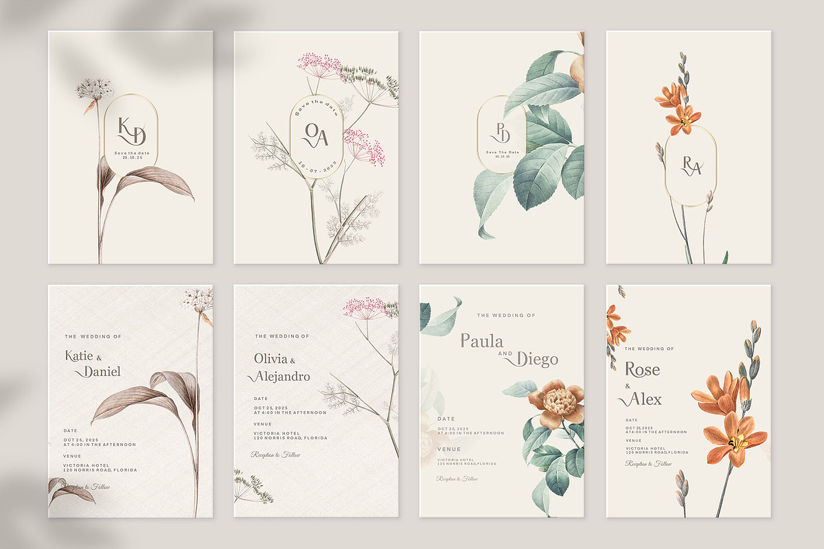 48 Vintage Wedding Cards Collection, an Invitation Template by EvitePapery (Photo 6 of 10)