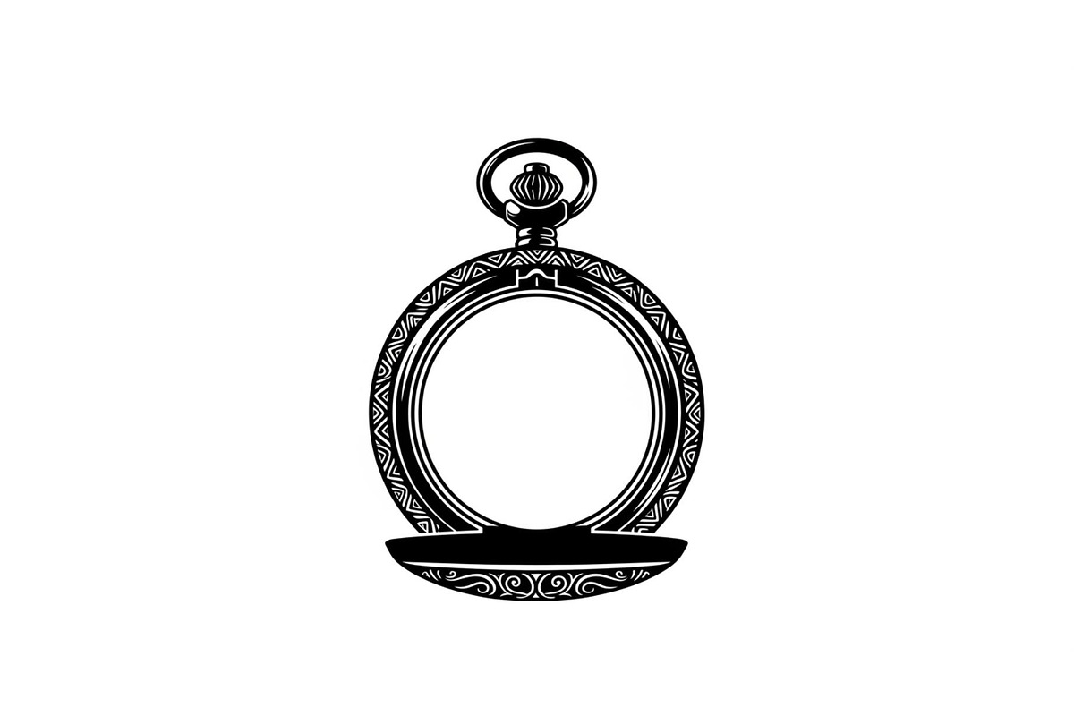 Vintage Pocket Watch SVG Bundle, an Illustration by yasushie (Photo 24 of 31)