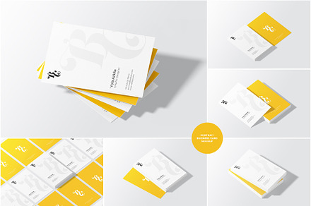 Portrait Business Card Mockup