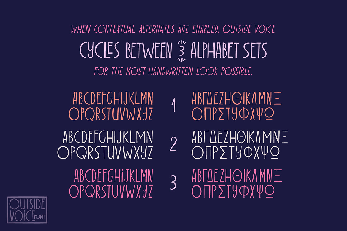 Outside Voice Handwritten Font preview 5