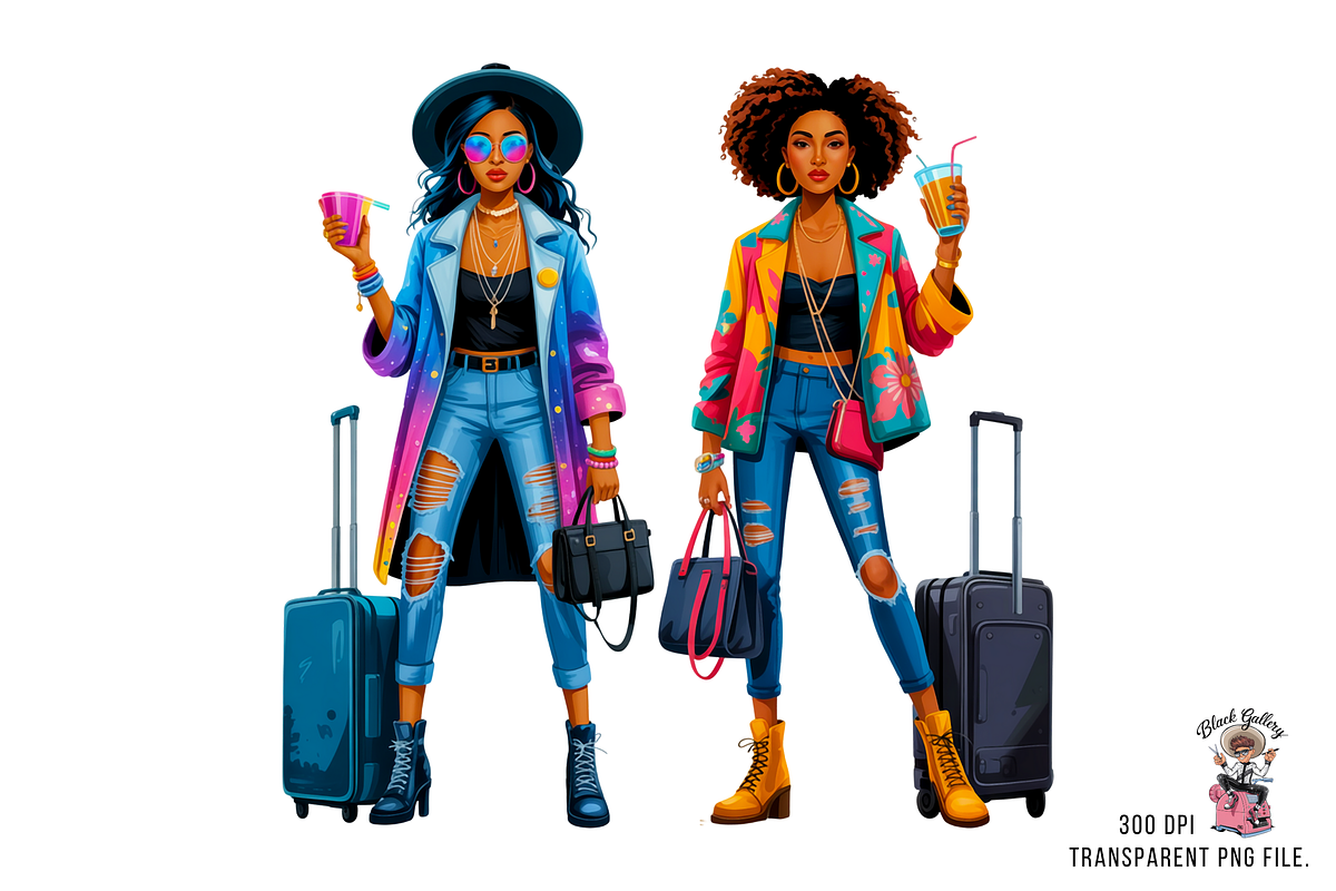 10 Travel Girls PNG Clipart, a Graphic by Clipart Bloom (Photo 8 of 12)