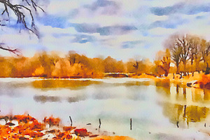Central Park, NYC Watercolor Print