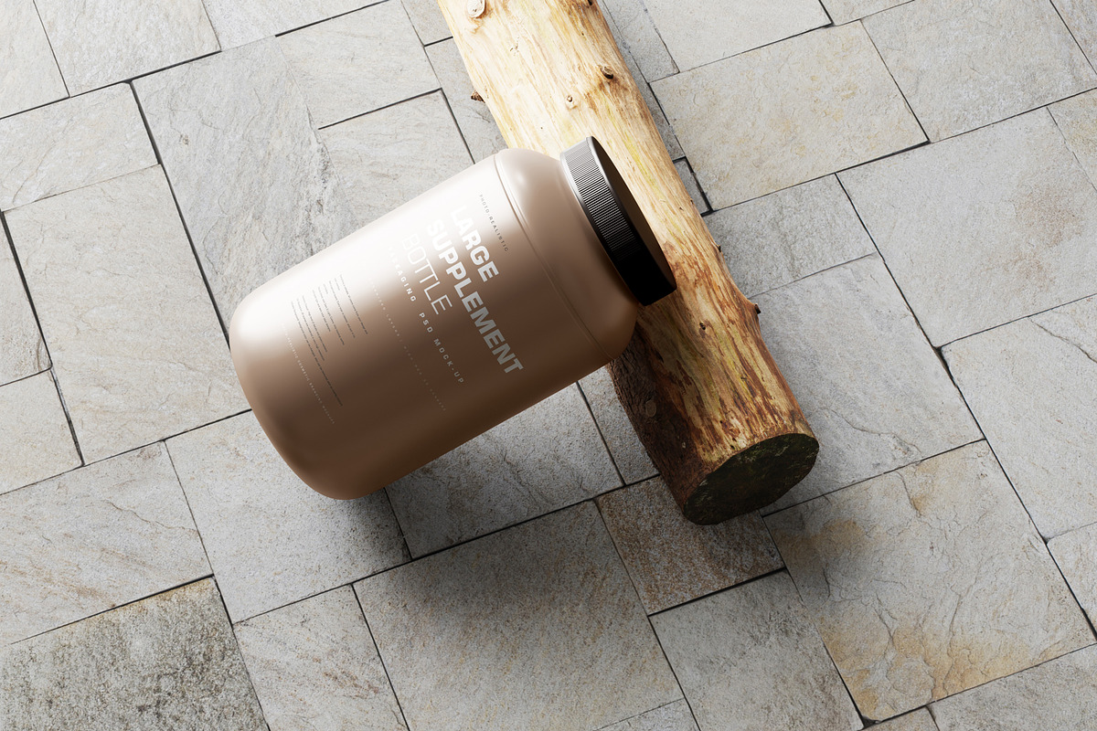 Supplement Jar Mockup, a Cups & Container Mockup by pmvch (Photo 5 of 9)