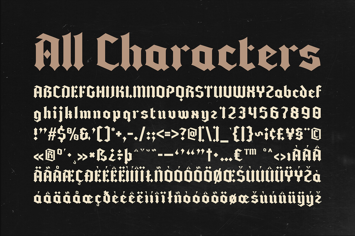 CS Vasco – Blackletter Font, a Blackletter Font by Craft Supply Co. (Photo 8 of 8)