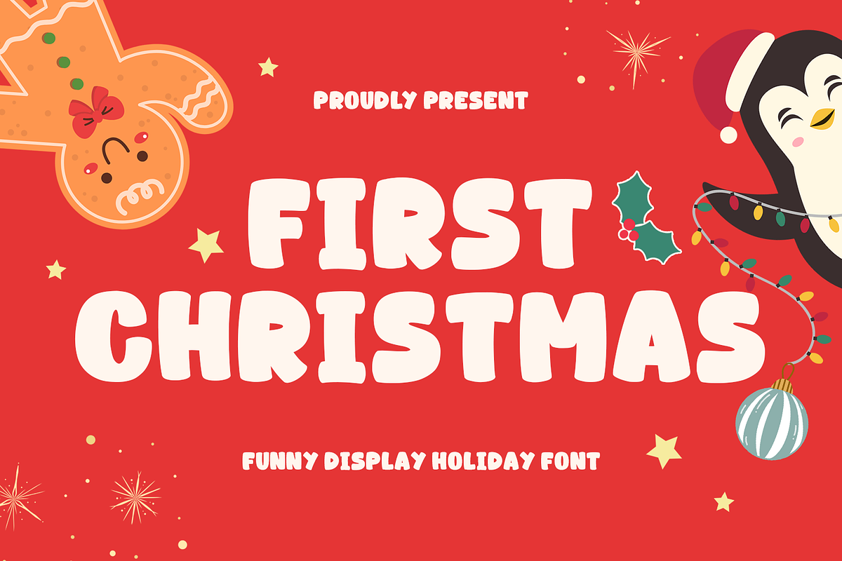 Christmas Font – First Christmas, a Handwritten Font by Mozatype (Photo 1 of 8)