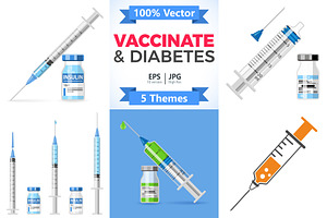 Vaccination Concepts with Syringe, a Healthcare Illustration by TAlex