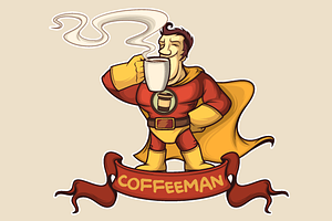 Superhero Coffee-man