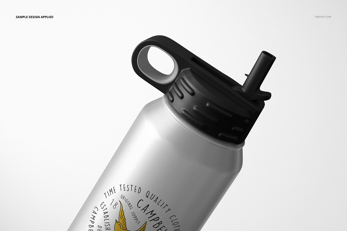 S. Steel 30 oz. Water Bottle Mockup, a Product Mockup by creatsy5 (Photo 5 of 12)