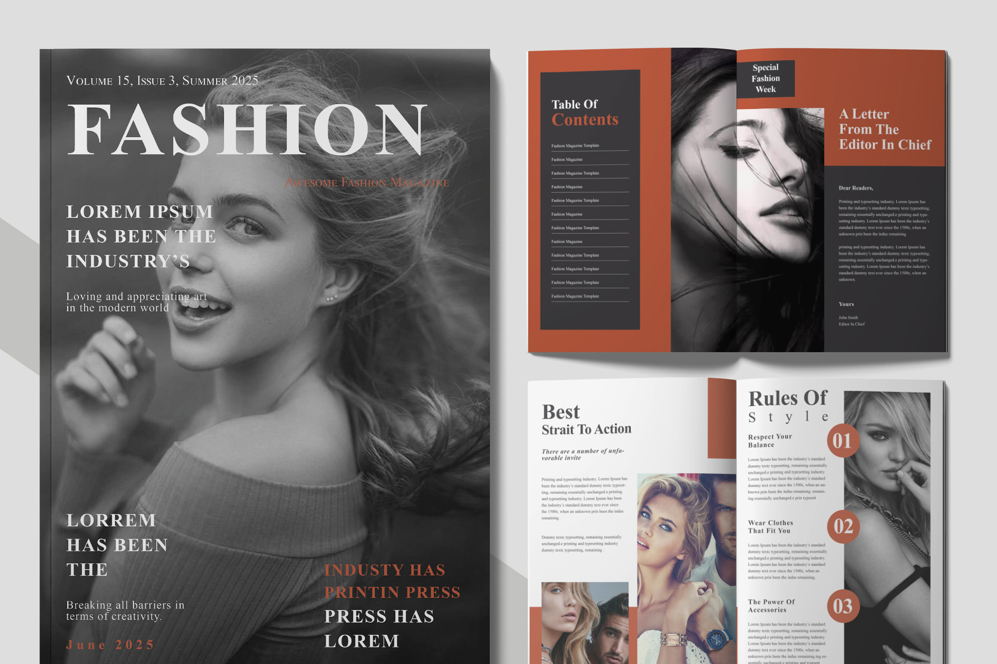 Fashion Magazine Design Layout