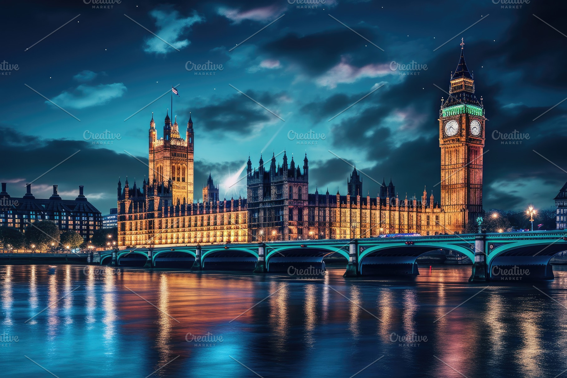 Big Ben and Houses of Parliament at, a Photo by Iftikhar Alam