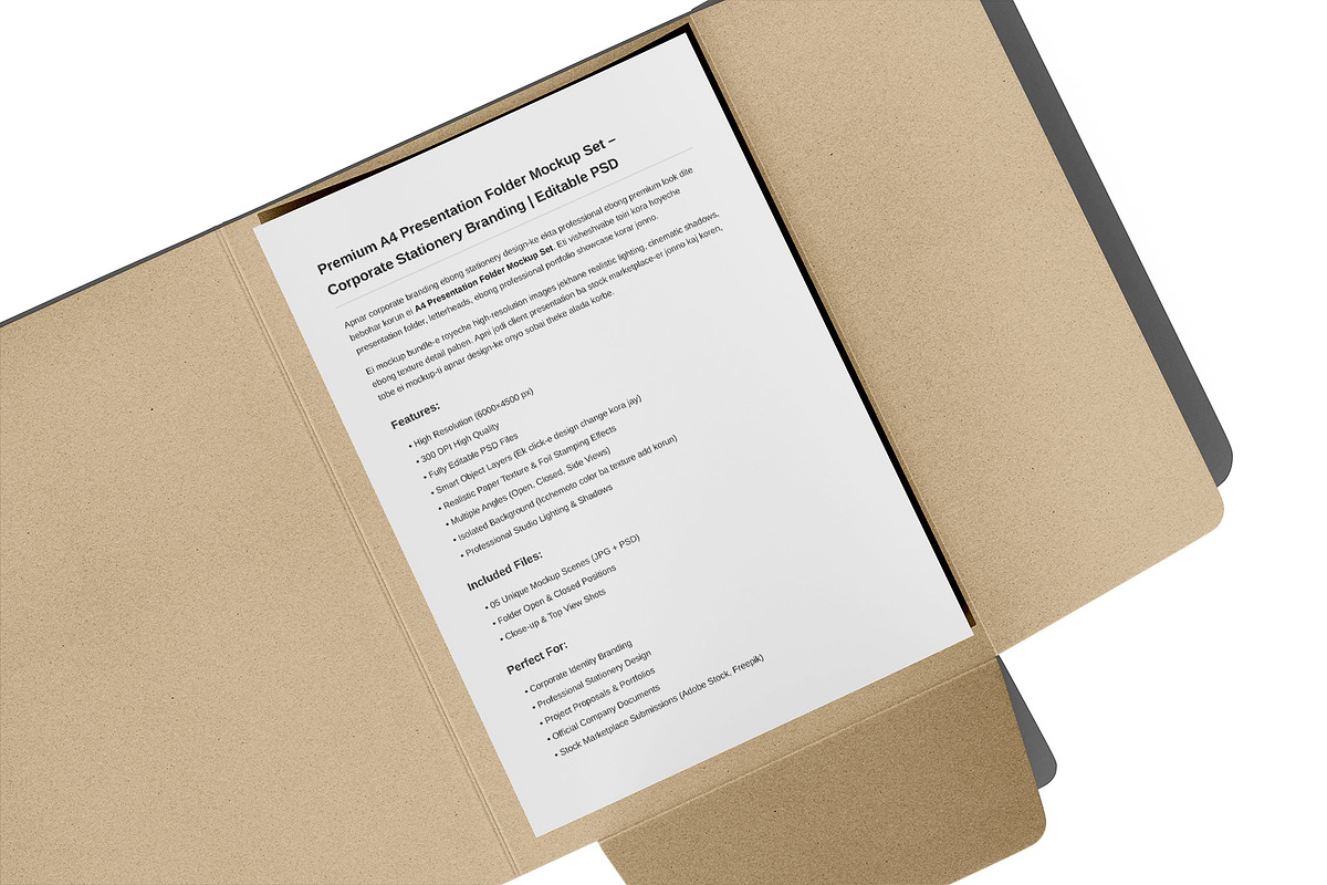 A4 Presentation Folder & Mockup, an Advertising Mockup by pixelmock (Photo 15 of 17)