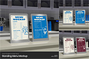 Standing Menu Mockup, an Advertising Mockup by Permadi Creative (Thumbnail 1 of 5)