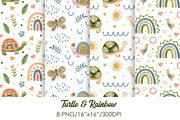 Watercolor turtle & rainbow, an Animal Illustration by Kira Konoshenko (Thumbnail 4 of 10)
