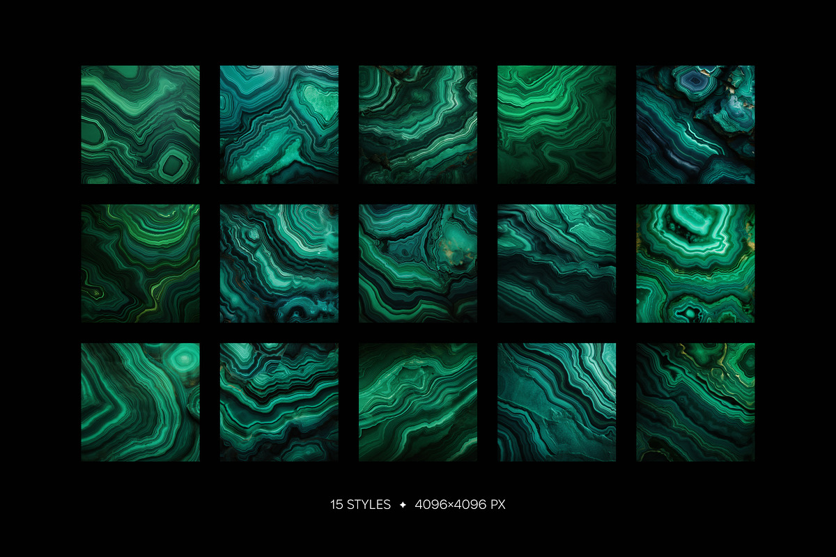 Malachite gemstone wallpaper pack, a Wallpaper Graphic by existacial (Photo 2 of 4)