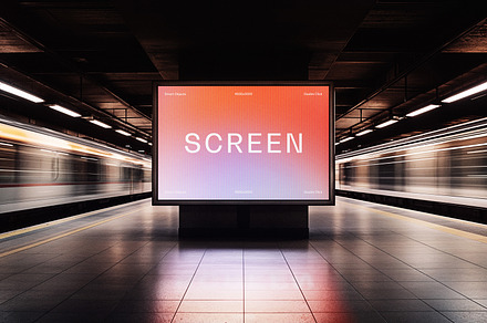 Subway Digital Screen Mockup, an Advertising Mockup by Design Squad