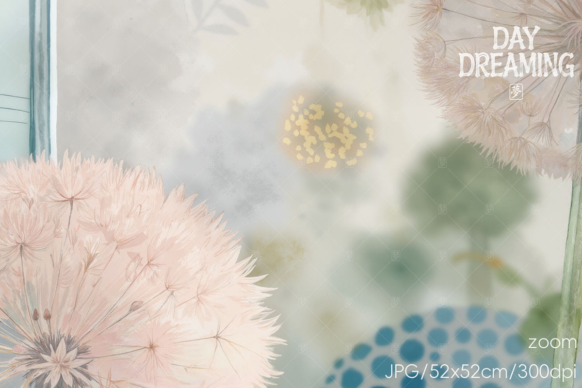 Magical Pink Dandelions, a Decorative Illustration by yahu88studio (Photo 3 of 3)
