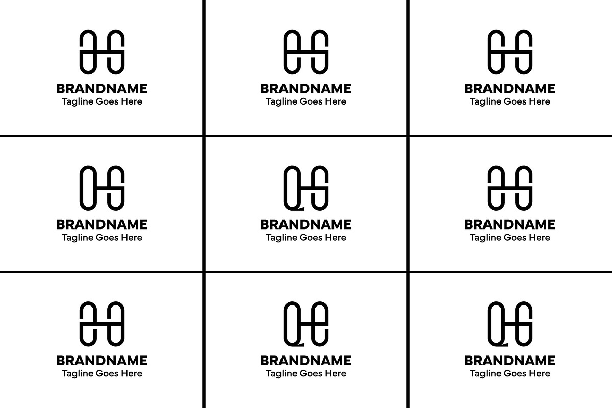 AHS EHS GHS OHS QHS ZHS ZHA QHE QHG, a Branding & Logo Template by Pray Art Design Studio