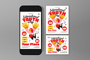 White Youth Day Flyer Set, a Flyer Template by graphicook (Thumbnail 3 of 3)