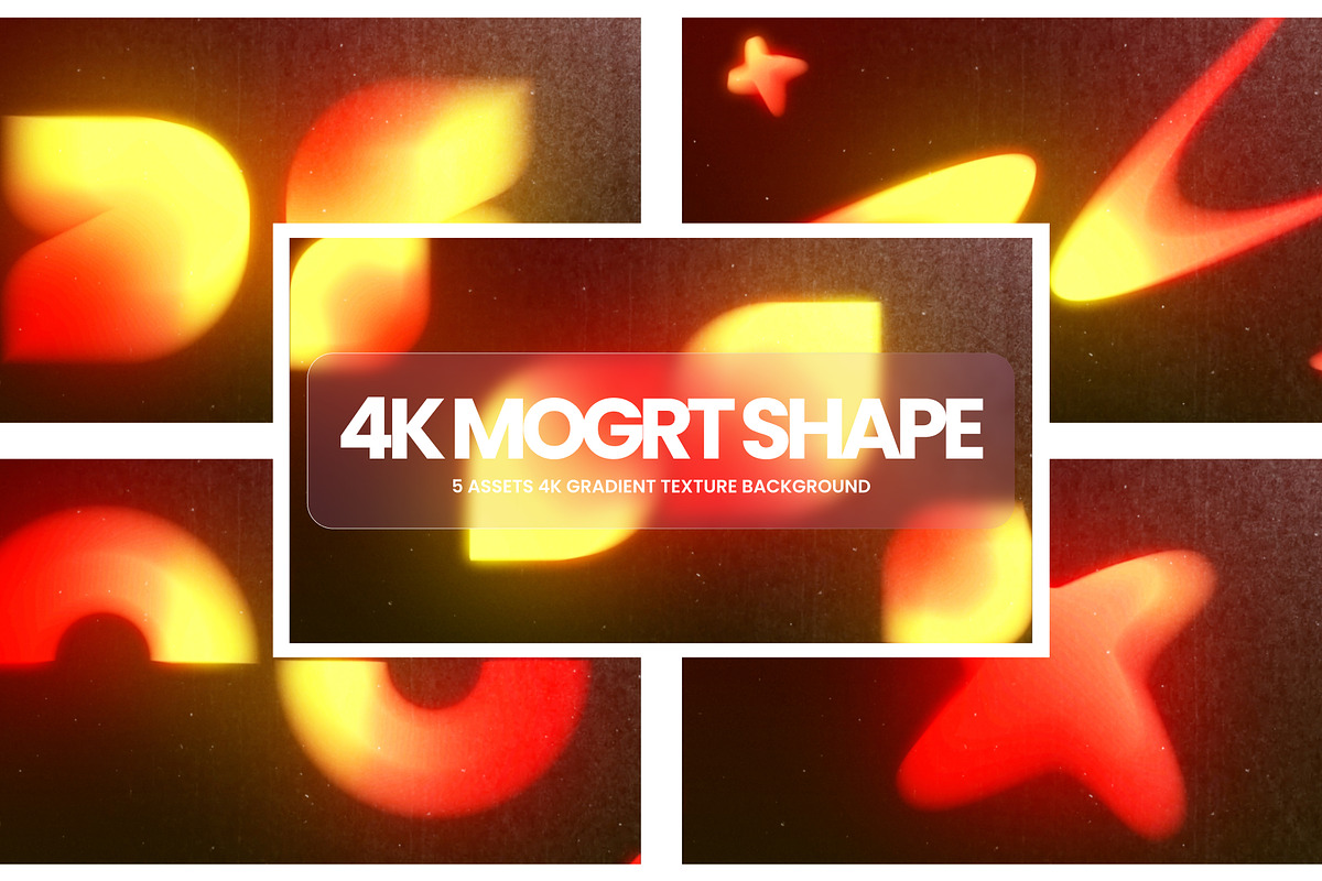 4K Gradient Shapes Mogrt
