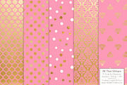 Gold Foil Digital Papers in Pink, a Pattern Graphic by Amanda Ilkov (Thumbnail 3 of 4)