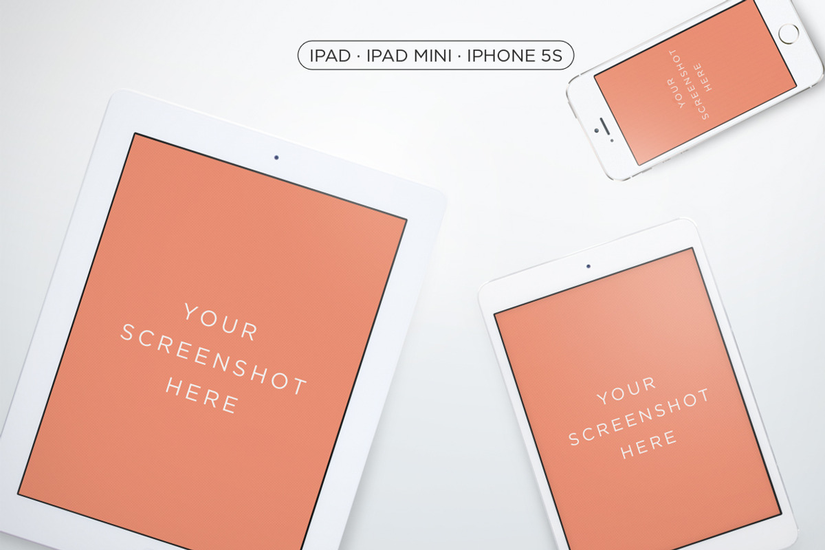 White Devices Mockup, an iPhone Mockup by tomodachi studio (Photo 5 of 5)