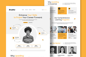 Online Course Landing Page Layout, an UI Kit Template by CreativeShaper
