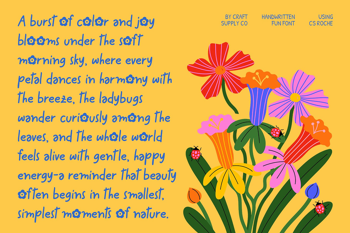 CS Roche – Fun Handwritten Font, a Handwritten Font by Craft Supply Co. (Photo 6 of 8)