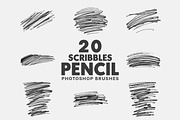 20 Pencil Scribbles Brushes, a Brush Add-On by AB-TheDesigner (Thumbnail 1 of 4)