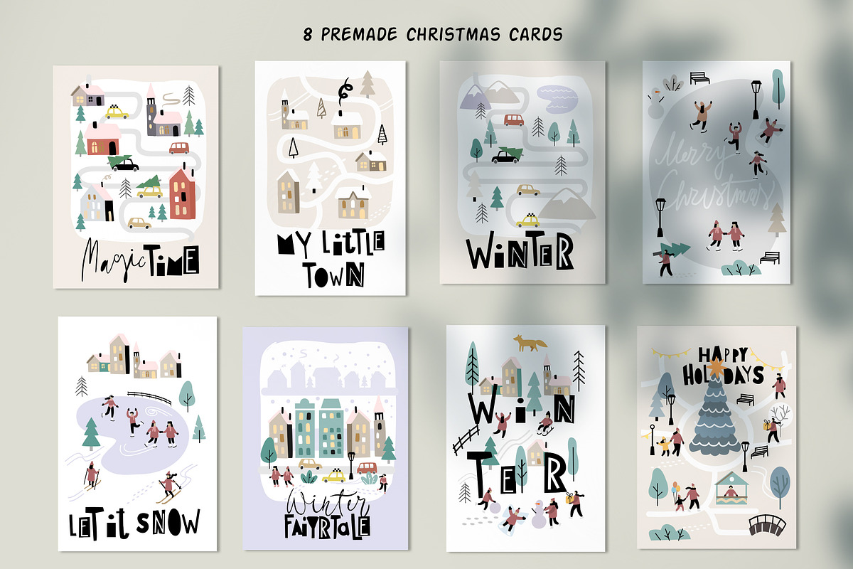 Christmas in big city. Vector maps., an Illustration by bioraven (Photo 6 of 12)