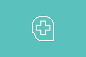human head Mental Health Logo, a Branding & Logo Template by VASTARD STUDIO