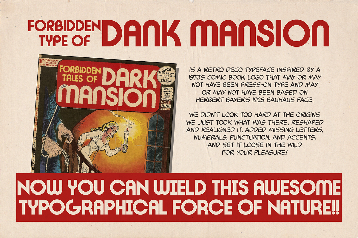 Forbidden Type of Dank Mansion, a Font by category4 (Photo 2 of 6)