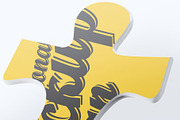 One Puzzle Piece Mock-Up, an Advertising Mockup by Se٧enStudio (Thumbnail 5 of 6)