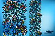 Seamless lace pattern with flowers, a Texture Illustration by Vikpit (Thumbnail 2 of 3)