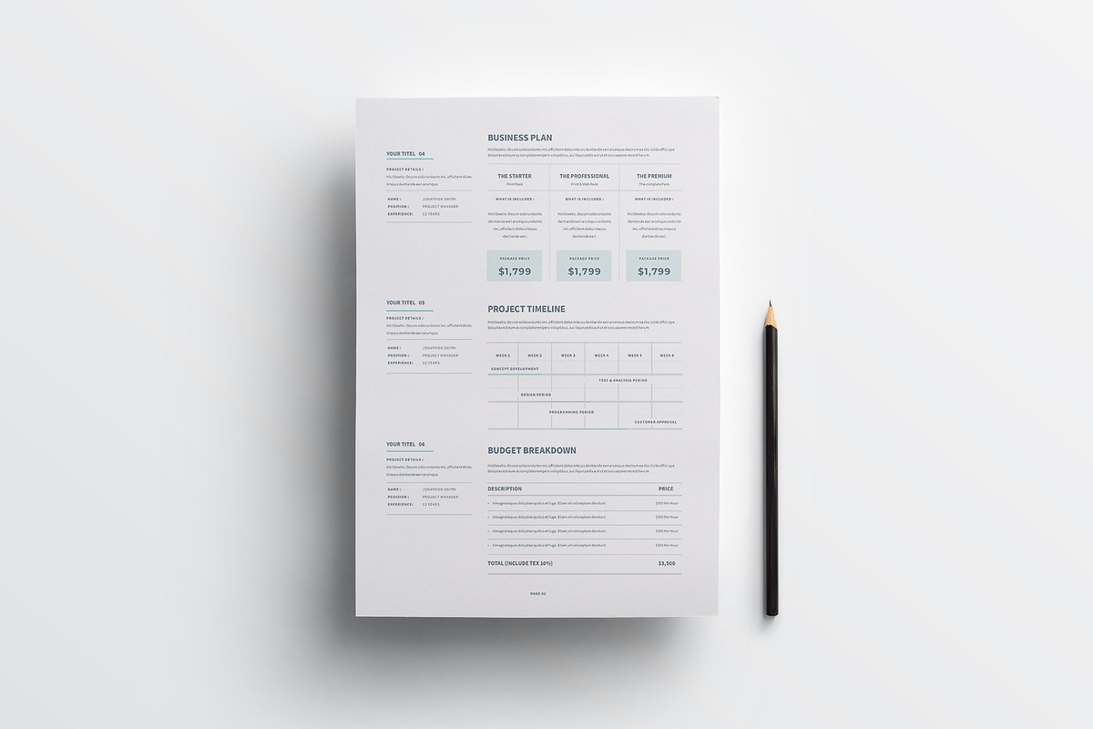 Proposal Bundle | MS Word & Indesign, a Stationery Template by obayes (Photo 3 of 16)
