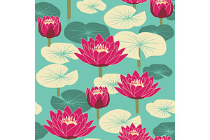 Elegant Lotus Flower Pattern