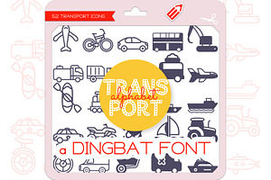 Transport Alphabet - Dingbat Font, a Symbol Font by WADLEN