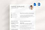 Professional Resume Template Word, a Resume Template by OkiDocs Resume Templates (Thumbnail 1 of 11)
