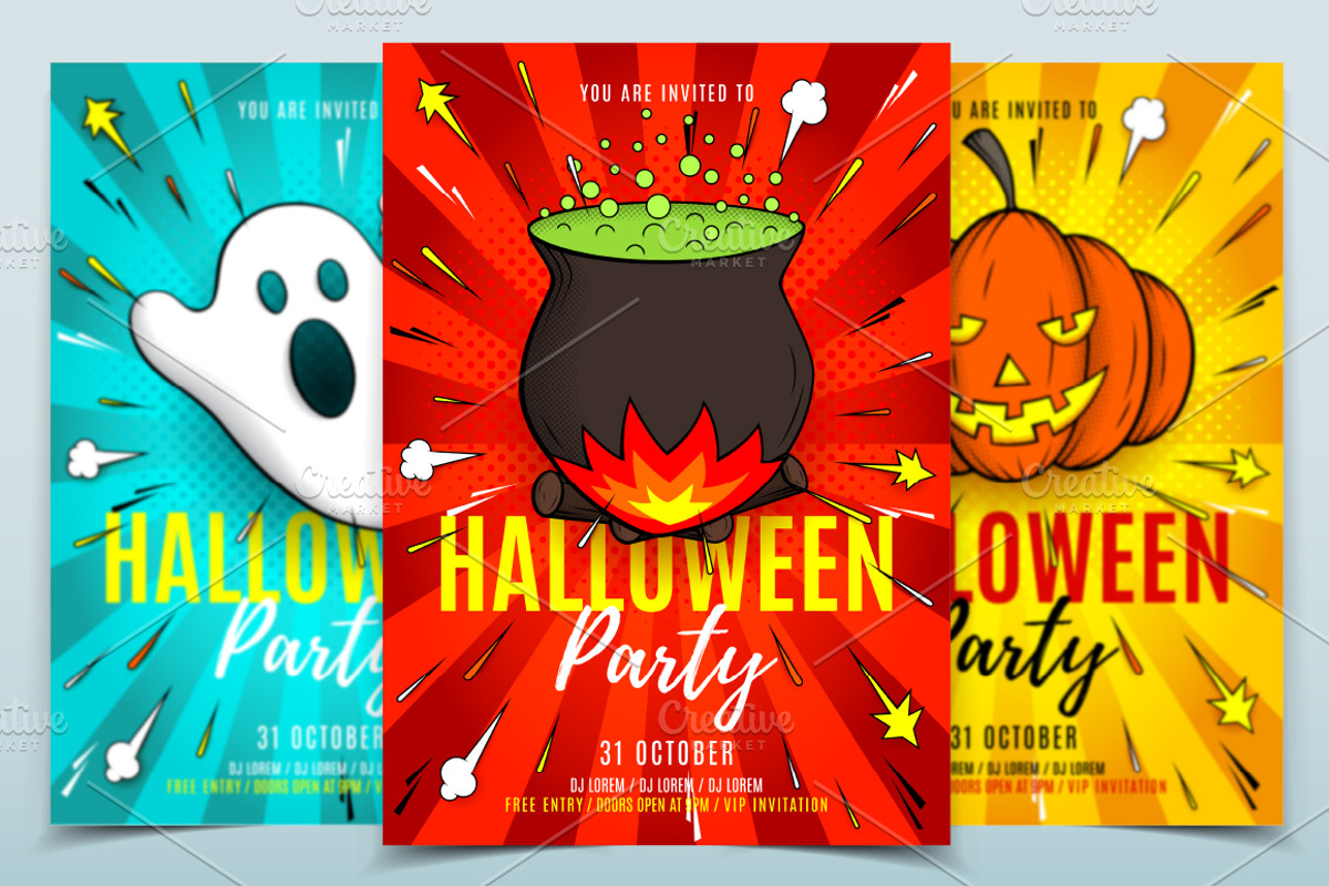Halloween Party Flyers Templates, a Flyer Template by Andrey Yaroslavtsev (Photo 2 of 4)