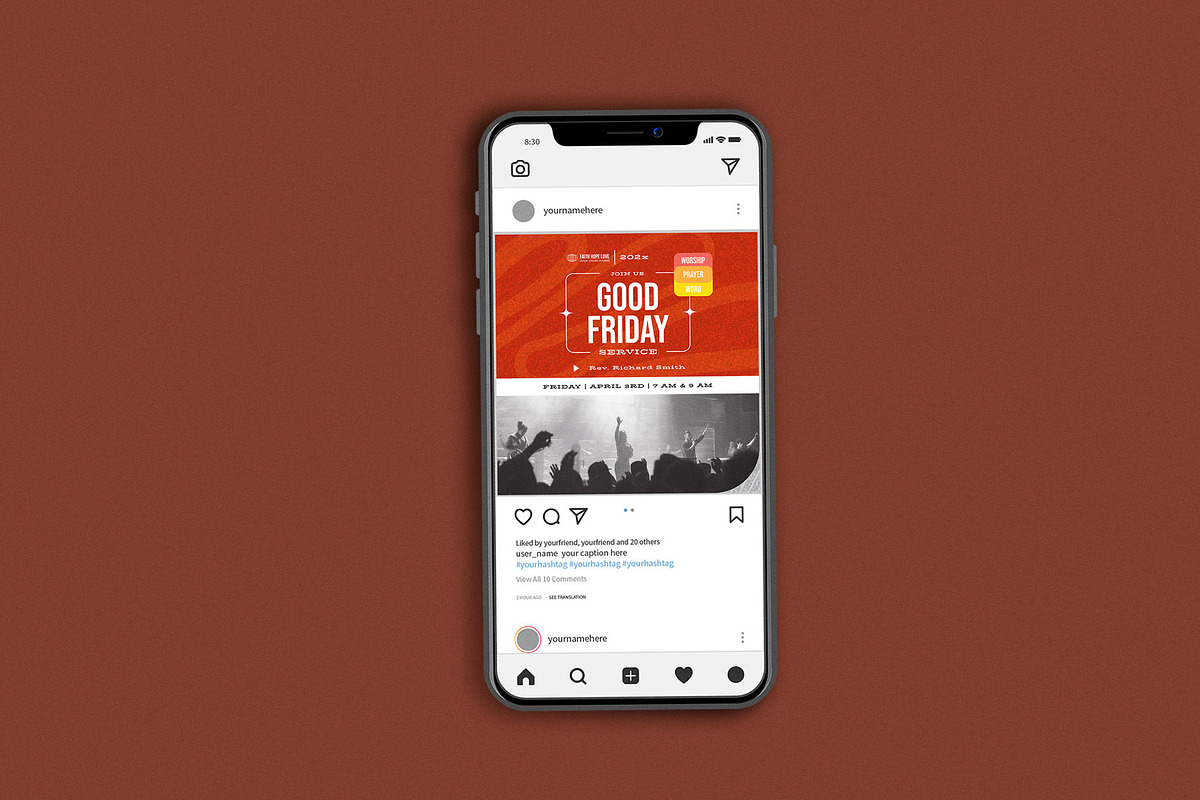 Good Friday Orange Grey, a Flyer Template by Me55enjah Design (Photo 3 of 5)