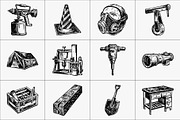 Vintage Construction Art Set, an Object Illustration by Prosymbols (Thumbnail 8 of 8)
