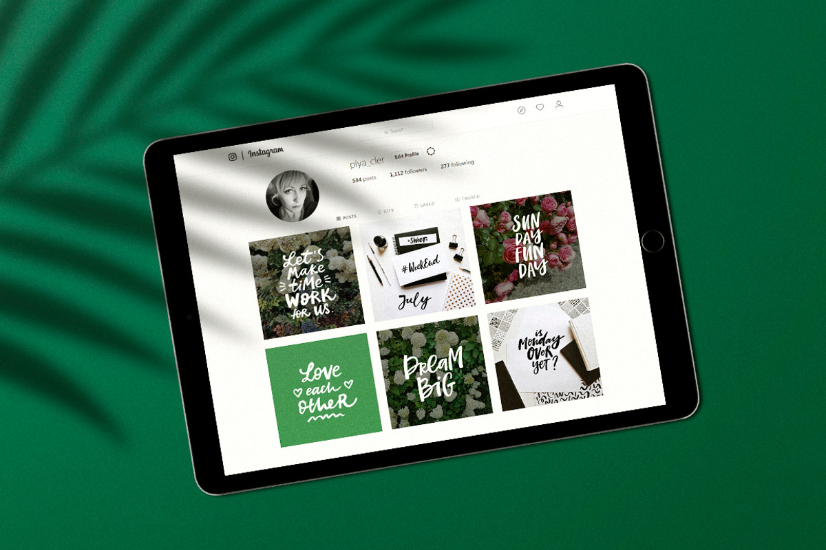 200 handlettered quotes, a Social Media Template by piyacler (Photo 3 of 9)