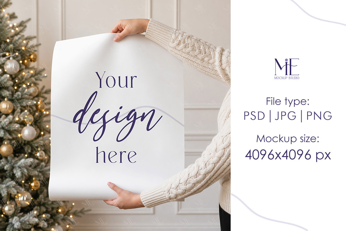 Wrapping Paper Mockup Gift Wrap, an Advertising Mockup by Mie Mockup Studio (Photo 2 of 8)