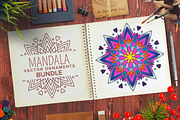 Mandala Vector Ornaments Bundle, a Decorative Illustration by pixaroma (Thumbnail 1 of 43)