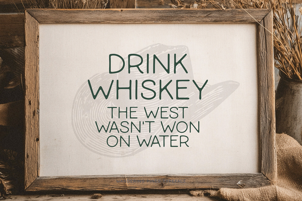 Whiskey River Monoline Typeface, a Font by Callie Rian & Co. (Photo 7 of 12)