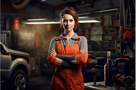 Industrious Car mechanic fix garage, an Industrial Photo by Ylivdesign
