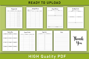 Editable Craft Planner For KDP