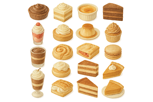 Dessert and Pastry Icon Pack, an Object Graphic by RT Studio