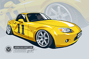 Japan Drift Cars, a Sport Illustration by Vecster (Thumbnail 3 of 8)