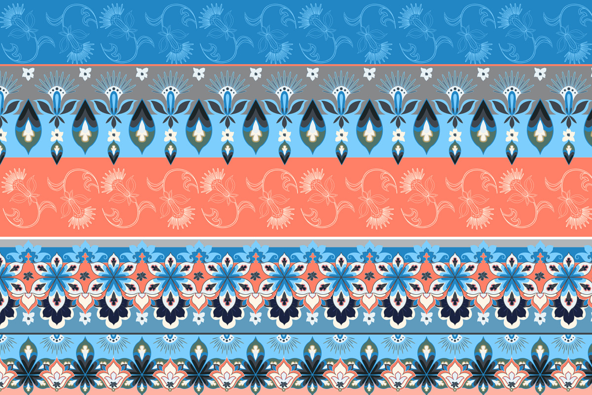 4 Colourful Vector Seamless Pattern, a Pattern Graphic by Ania Illustration (Photo 2 of 5)